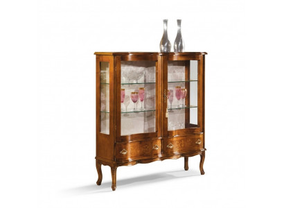Glas Luxus Braun Holz Vitrin Exklusiv Wunnzëmmer Miwwel Neit