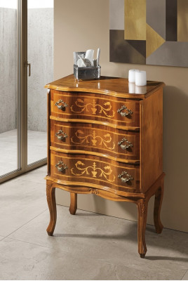 Klassesch Kleng Kommode 3 Tiräng Wunnzëmmer Holz Miwwelen Design
