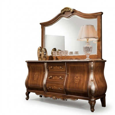 Héichwäerteg luxuriéis klassescht Wunnzëmmer Sideboard Holz brong 200x53x100