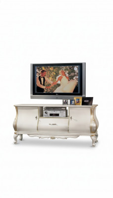 TV-Stand Luxus klassescht wäisst Holz nei am Wunnzëmmer