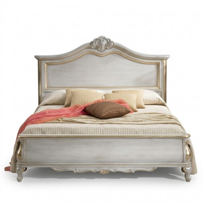 Luxuriéist gepolstert wäisst Duebelbettgestell Bett Holzdesign Luxus