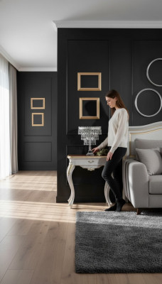 Nuechten Dëscht Luxus wäiss Schlofzëmmermiwwelen exklusivt Design
