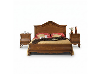 Holz-Doppelbett am klassesche Stil Luxuriéis Schlofzëmmer Design Better