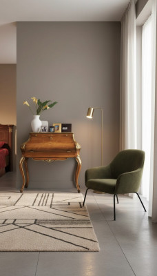 Design Luxus Braun Konsolendësch Schlofkummer Miwwelen Schminktisch Holz