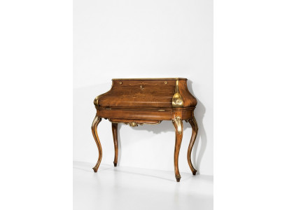 Design Luxus Braun Konsolendësch Schlofkummer Miwwelen Schminktisch Holz