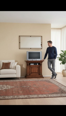 RTV Schaf Klassesch Holz TV Schaf Wunnzëmmer RTV Säitebord Kommode