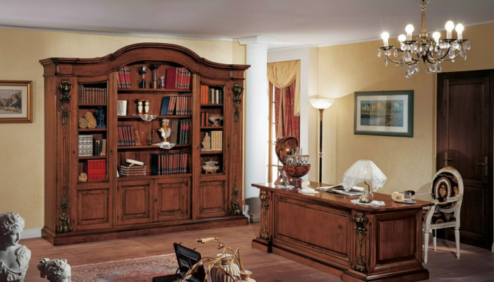 Klassesch brong Bicherréck Büro Miwwelen Regaler Design Regal Schaf