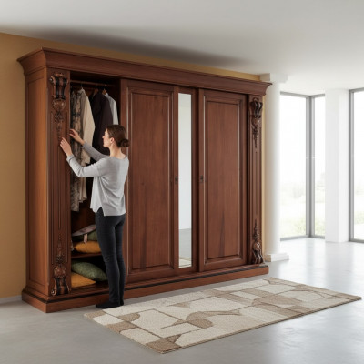Schlofkummer Kleederschaf Miwwelen Luxus Massivholz Schief Design Neit.