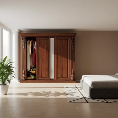 Schlofkummer Kleederschaf Miwwelen Luxus Massivholz Schief Design Neit.