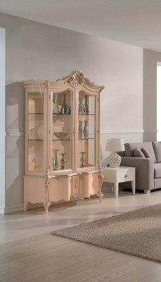 Luxus Holzschaf Design Sideboard Schiefcher beige Italienesch Miwwelen