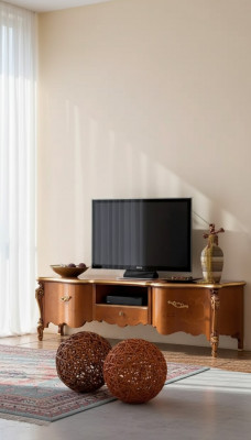 TV-Stänner RTV Sideboard Dësch Holz Wunnzëmmer brong TV Miwwel nei