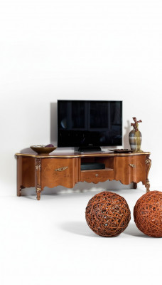 TV-Stänner RTV Sideboard Dësch Holz Wunnzëmmer brong TV Miwwel nei