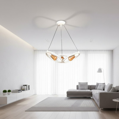 Plafongslüster Lüster Kronluchter Plafongslamp Lämp Modern Wäiss Nei