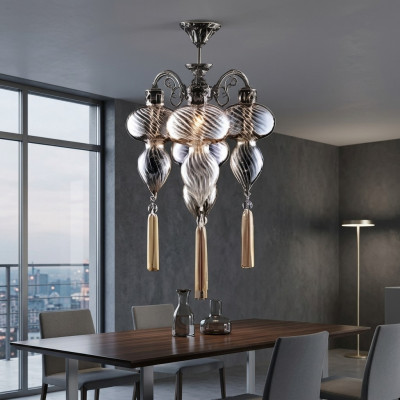 Luuchten Plafongslampe Luuchter Lüster Plafongslamp Glas Sëlwer Nei