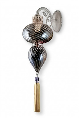 Wandlampe Wandluuchten Wandluucht Lüster Wand Luuchten Sëlwer Glas Konscht