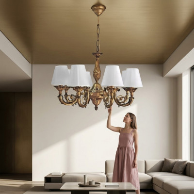Plafongslampe Lusterm Kronleuchter Plafongslampe Luuchten Zink Gold Luucht