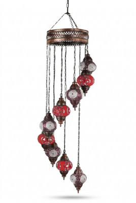 Luster Plafonnière Kräizlüchter Plafonnluucht Luuchten Glas 45x145cm