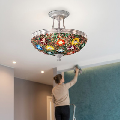 Lüster Plafonnière Kronleuchter Plafongslampe Luuchten Glas Méifarweg