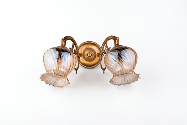 Wandluucht Wandlamp Wandluuchten Konscht Lüster Wand Luuchten Gold Glas