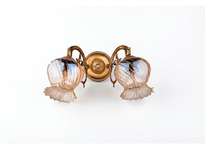 Wandluucht Wandlamp Wandluuchten Konscht Lüster Wand Luuchten Gold Glas