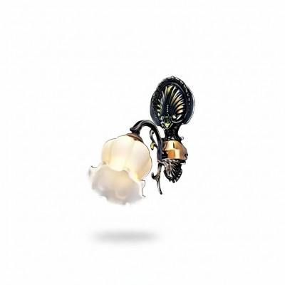 Wandlampe Wandläichter Blummen Wandläicht Lüster Wandluuchten Gro Glas