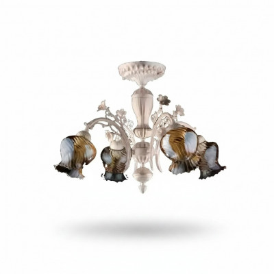 Plafongslaampe Plafongskroun Lüster Blummen Lüster Krëschtluchter Luucht Glas