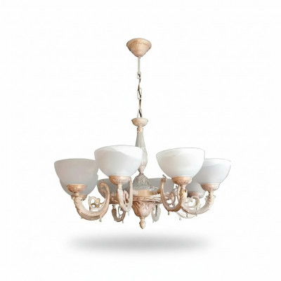 Krounluucht Plafongsliichter Lüster Plafongslampe Luuchten Glas Beige Konscht