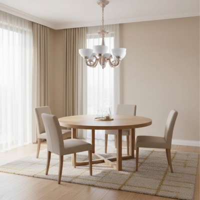 Eckelamp Lüster Plafongsluchter Luster Lampe Glas Beige Konscht