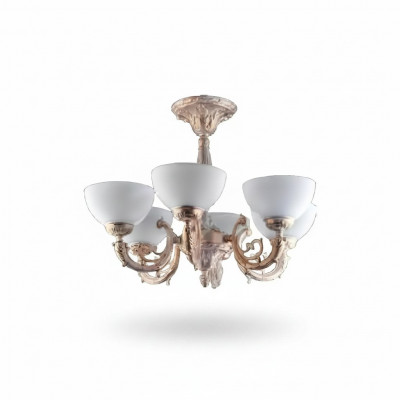 Eckelamp Lüster Plafongsluchter Luster Lampe Glas Beige Konscht