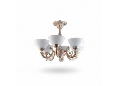 Eckelamp Lüster Plafongsluchter Luster Lampe Glas Beige Konscht