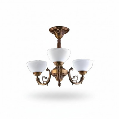 Kronluucht Plafongslampe Lüster Plafongsliichter Antik Lampe Glas Gold