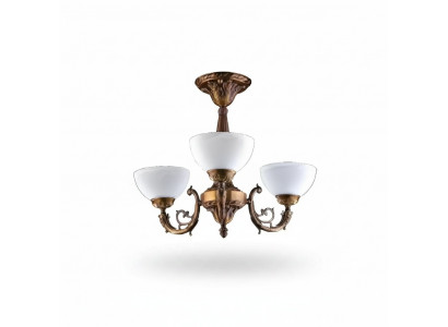 Kronluucht Plafongslampe Lüster Plafongsliichter Antik Lampe Glas Gold