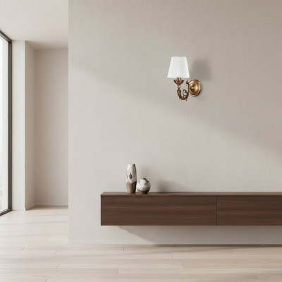 Wandlampe Wandluuchten Konscht Wandluucht Lüster Wandlampe Wäiss Gold