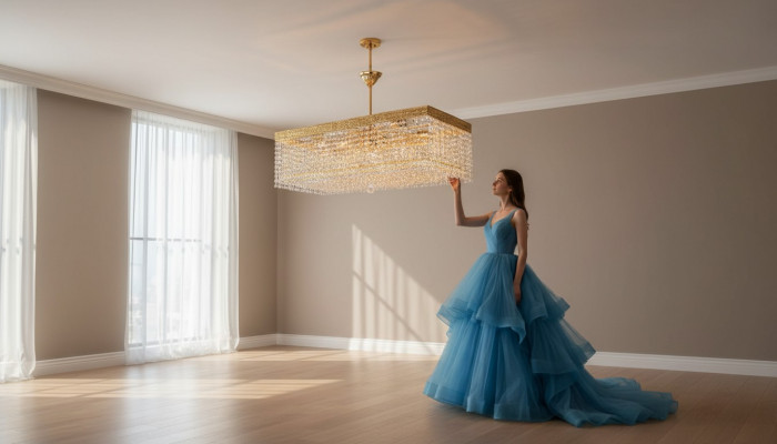 Luxus Lüster Plafonnière Kronleuchter Plafongslampe Gold Kristall Luucht