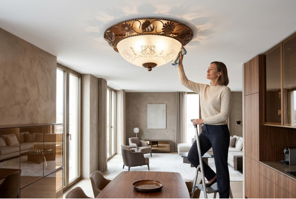 Plafongsleuchte Lüster Luuchtkroun Plafongslampe Luuchten Glas Gold Ronn