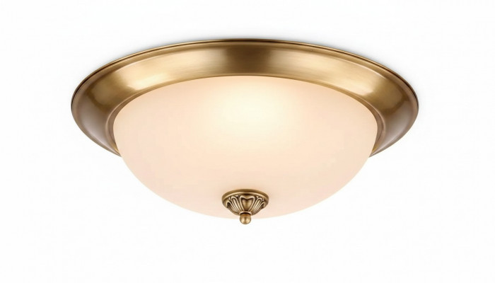 Plafonnière Lüster Kronleuchter Plafondslampe Gold Glas Luuchten Metall