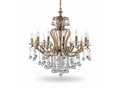 Luxus Plafongsliichter Luster Kroneliichter Plafongslamp Kristall Gold 88x100