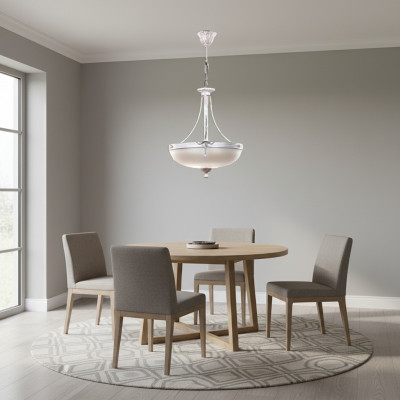Krounluucht Plafongsliichter Lüster Modern Plafongslampe Beige Glas Luuchten