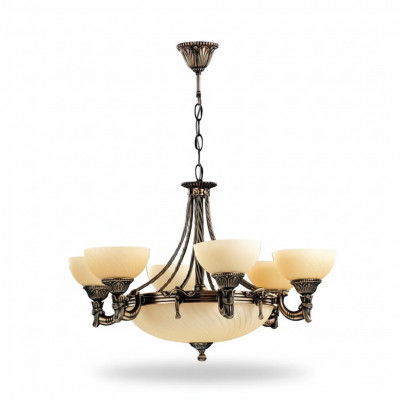 Lüster Plafongslucht Modern Krounluchter Plafongslampe Beige Glas Lampe