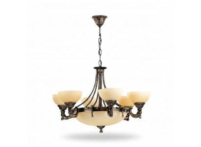 Lüster Plafongslucht Modern Krounluchter Plafongslampe Beige Glas Lampe