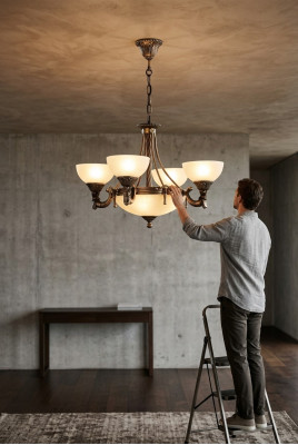 Lüster Plafongslampe Modern Krouneliichter Plafongslampe Beige Glas Luucht