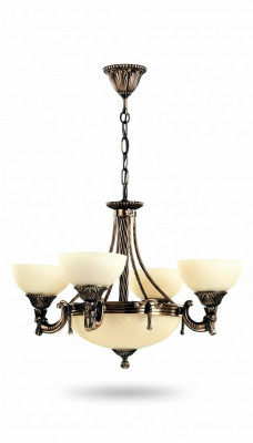 Lüster Plafongslampe Modern Krouneliichter Plafongslampe Beige Glas Luucht