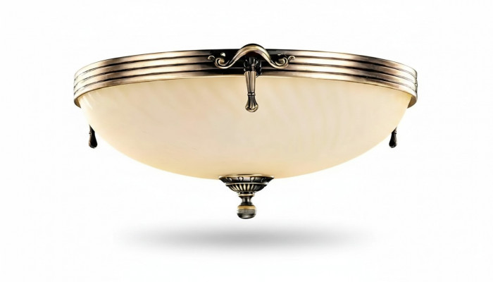 Lüster Kronleuchter Plafongsliichter Modern Plafongslampe Gold Glas Luuchten