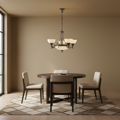 Krounlämpchen Plafongslämpchen Lüster Plafongsbeliichtung Glas Beige Luuchten Nei