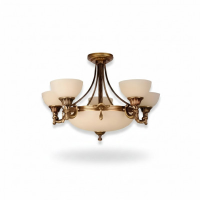 Beige Plafongslampe Kristallhängeleucht Gold Glaslüster Kristallprunkleucht