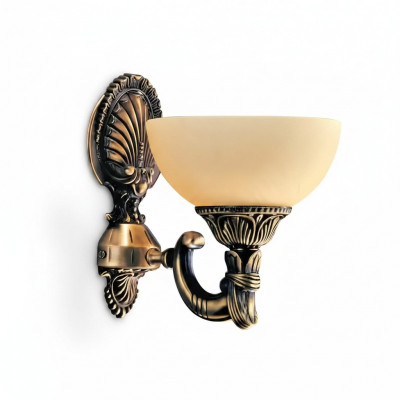 Wandslomp Wandluuchten Wandluucht Lüster Wandslomp Beige Glas Gold