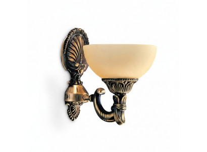 Wandslomp Wandluuchten Wandluucht Lüster Wandslomp Beige Glas Gold