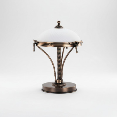 Dëschlamp Dëschleuchte Lampe Luuchten Wäiss Gold Lampe(n) Dësch Glas Konscht