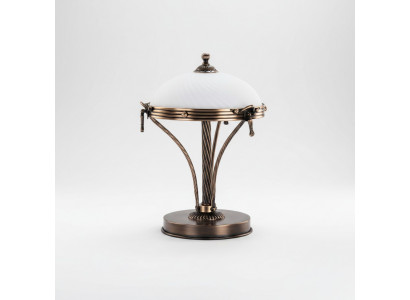Dëschlamp Dëschleuchte Lampe Luuchten Wäiss Gold Lampe(n) Dësch Glas Konscht
