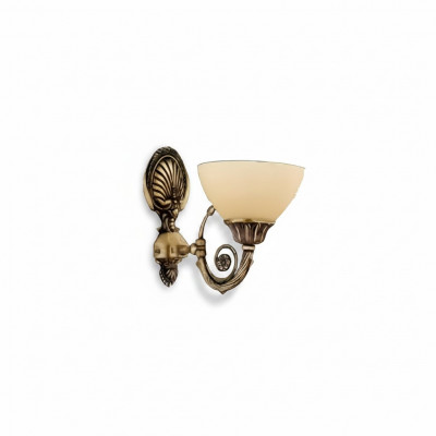 Wandlampe Wandliichter Gold Wandliicht Lüster Wand Luuchten Beige Glas